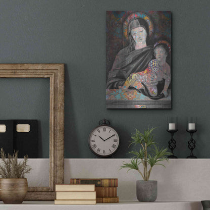 Luxe Metal Art 'Madonna And Child' by Dean Russo, Metal Wall Art,12x16