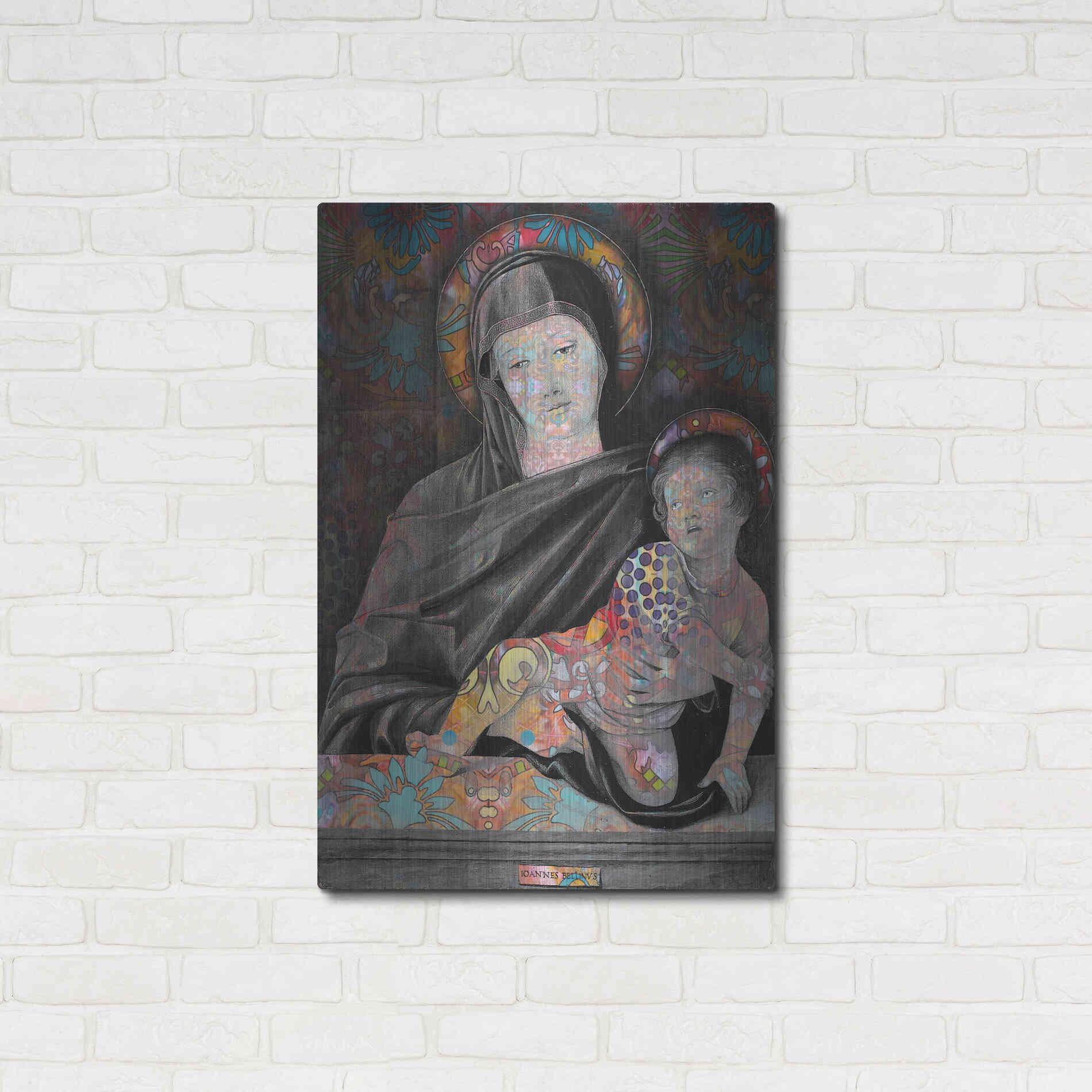 Luxe Metal Art 'Madonna And Child' by Dean Russo, Metal Wall Art,24x36