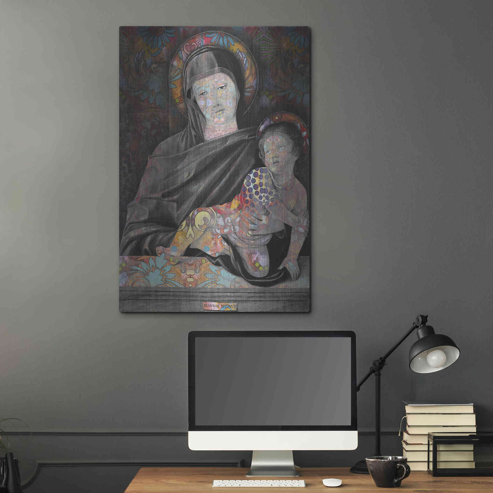 Luxe Metal Art 'Madonna And Child' by Dean Russo, Metal Wall Art,24x36