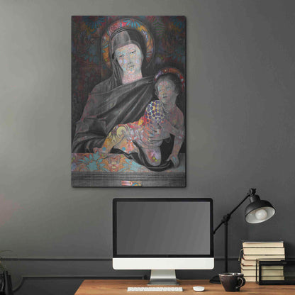 Luxe Metal Art 'Madonna And Child' by Dean Russo, Metal Wall Art,24x36