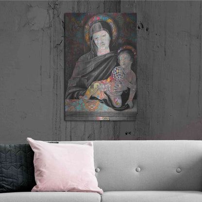 Luxe Metal Art 'Madonna And Child' by Dean Russo, Metal Wall Art,24x36
