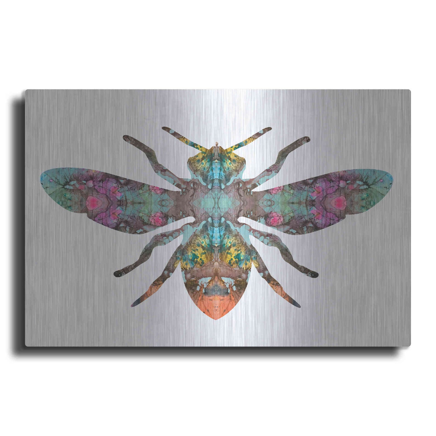 Luxe Metal Art 'Transverse Bee' by Dean Russo, Metal Wall Art