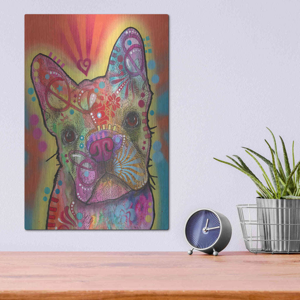 Luxe Metal Art 'Heart Talking' by Dean Russo, Metal Wall Art,12x16