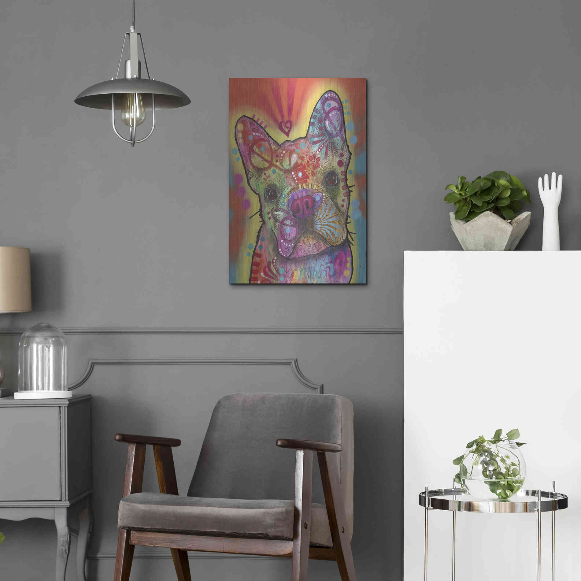 Luxe Metal Art 'Heart Talking' by Dean Russo, Metal Wall Art,16x24