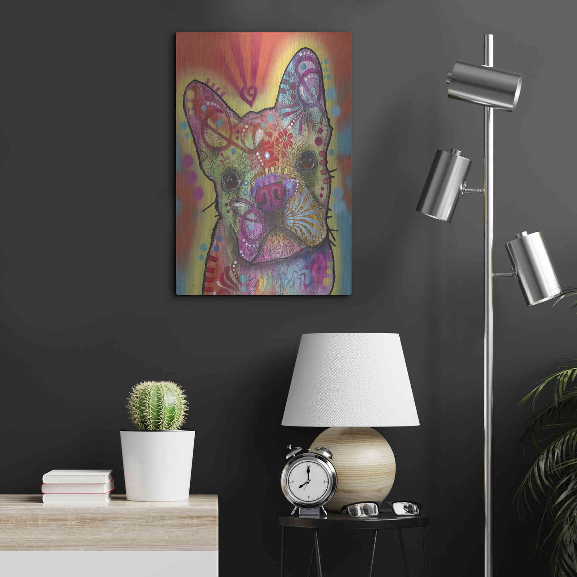 Luxe Metal Art 'Heart Talking' by Dean Russo, Metal Wall Art,16x24