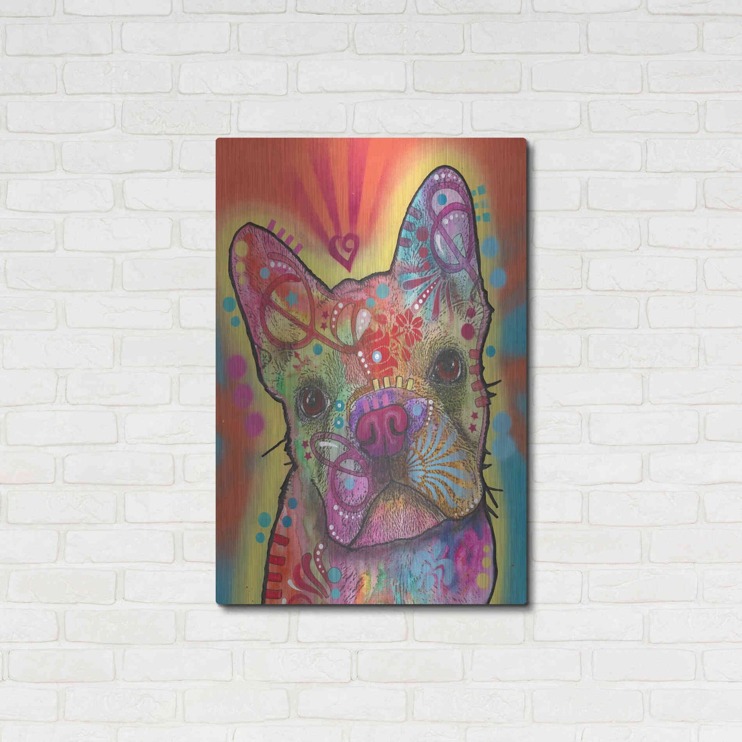 Luxe Metal Art 'Heart Talking' by Dean Russo, Metal Wall Art,24x36