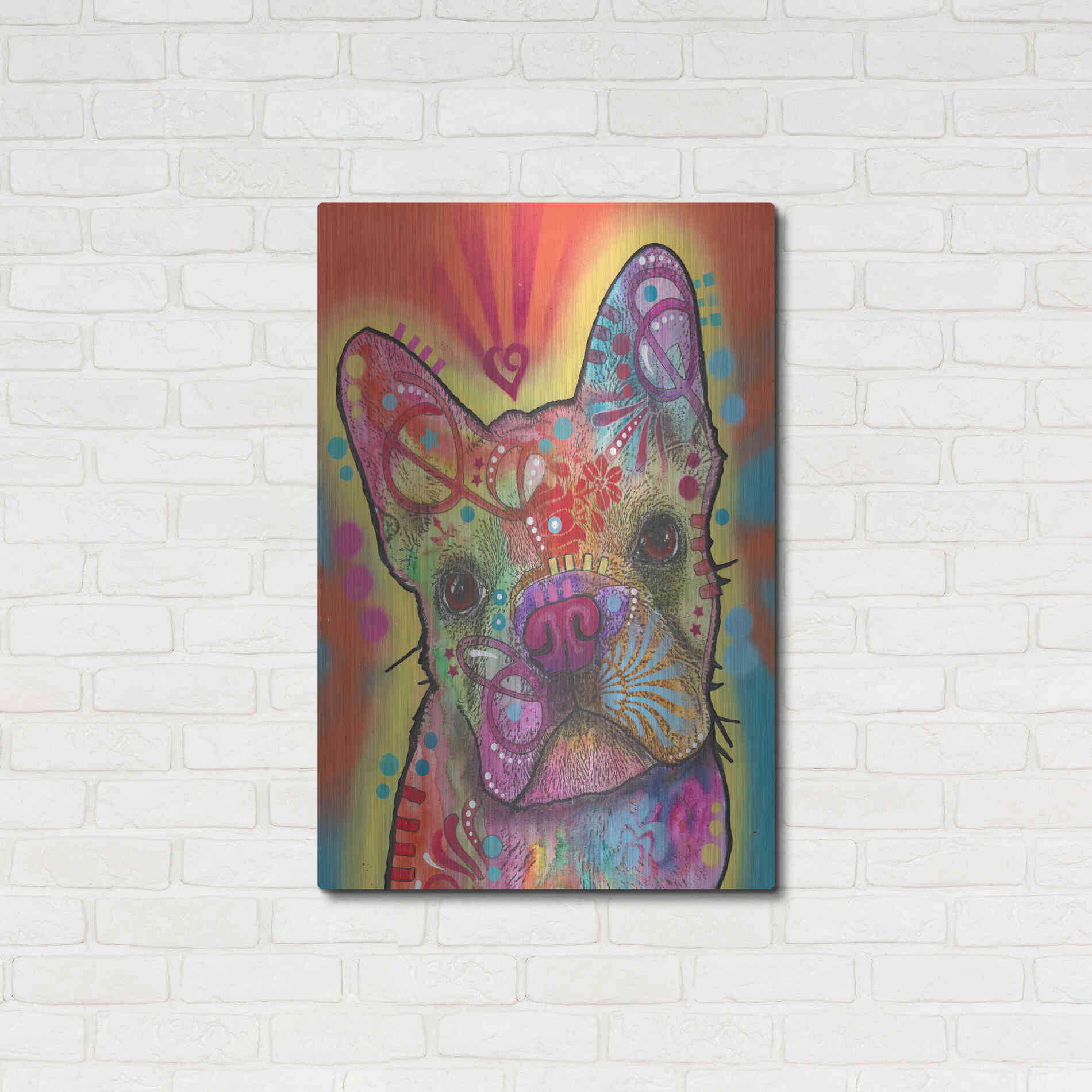 Luxe Metal Art 'Heart Talking' by Dean Russo, Metal Wall Art,24x36