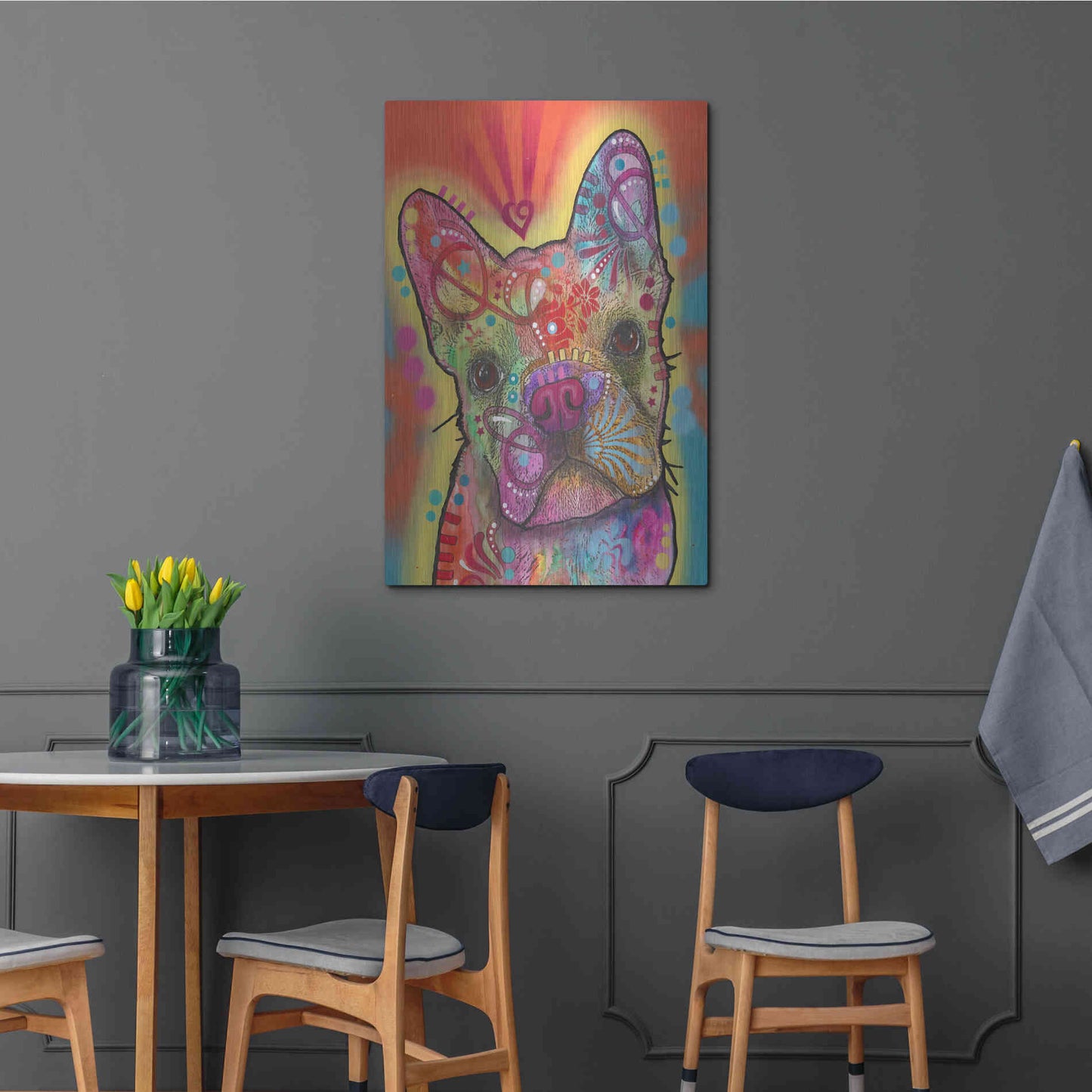 Luxe Metal Art 'Heart Talking' by Dean Russo, Metal Wall Art,24x36