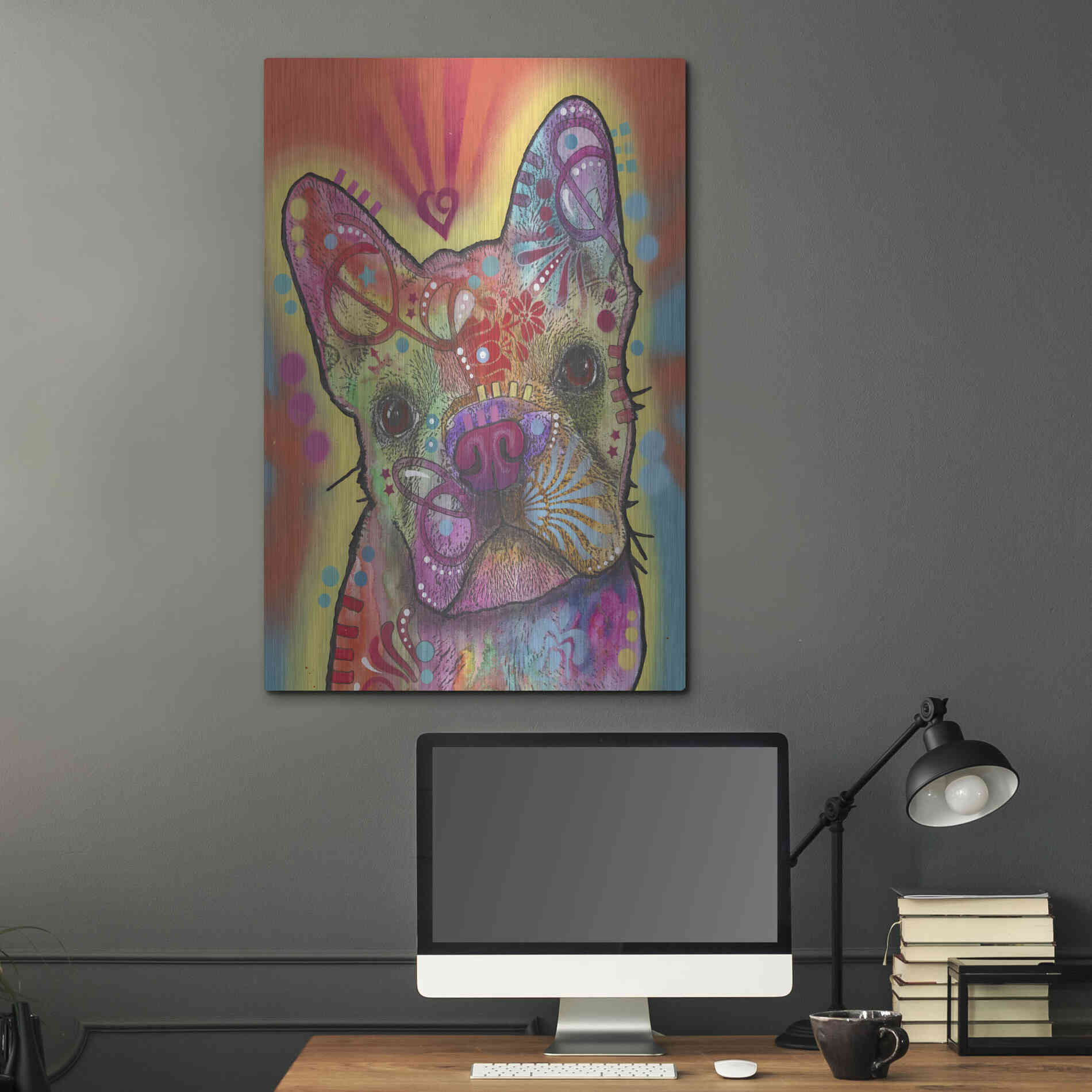 Luxe Metal Art 'Heart Talking' by Dean Russo, Metal Wall Art,24x36