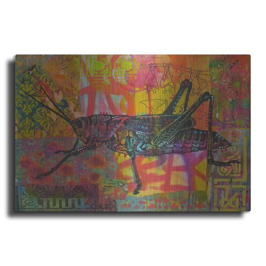 Luxe Metal Art 'Grasshopper' by Dean Russo, Metal Wall Art