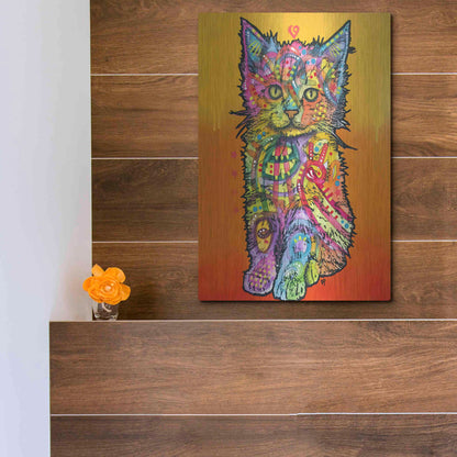 Luxe Metal Art 'Love Kitten' by Dean Russo, Metal Wall Art,12x16
