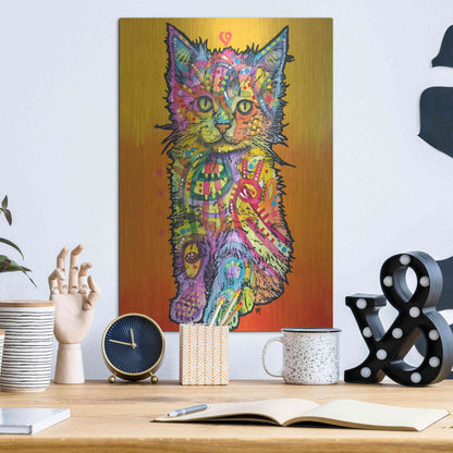 Luxe Metal Art 'Love Kitten' by Dean Russo, Metal Wall Art,12x16