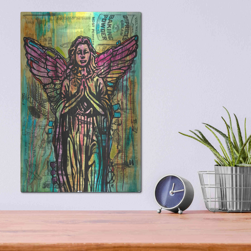 Luxe Metal Art 'Most Perfect Angel' by Dean Russo, Metal Wall Art,12x16