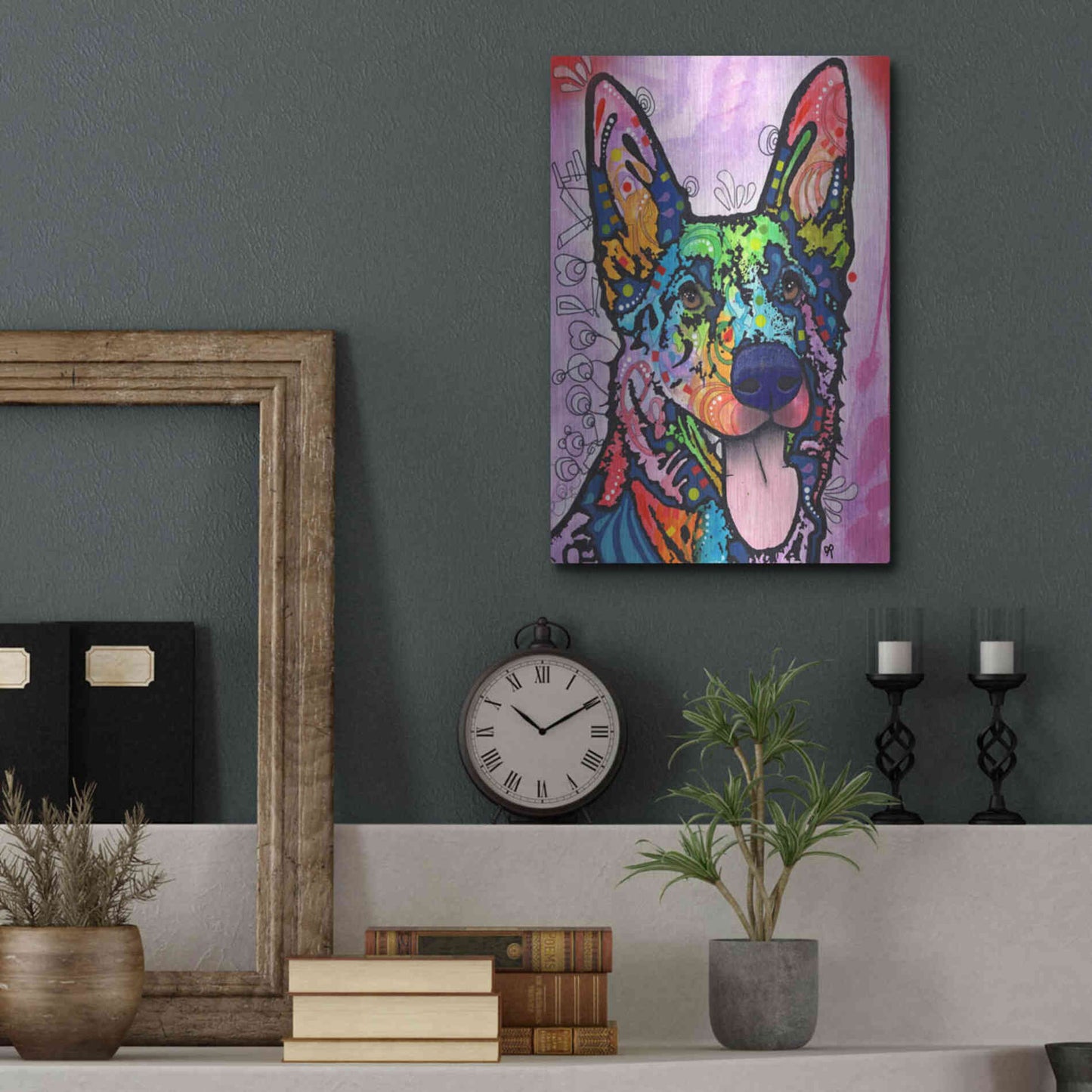 Luxe Metal Art 'Shepherd Love' by Dean Russo, Metal Wall Art,12x16