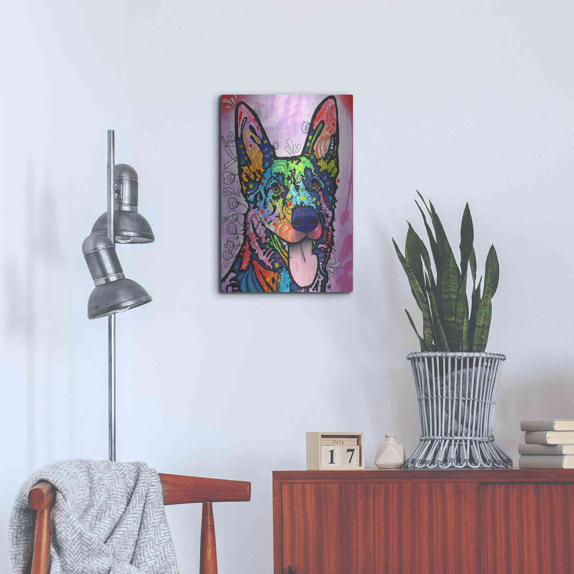 Luxe Metal Art 'Shepherd Love' by Dean Russo, Metal Wall Art,16x24