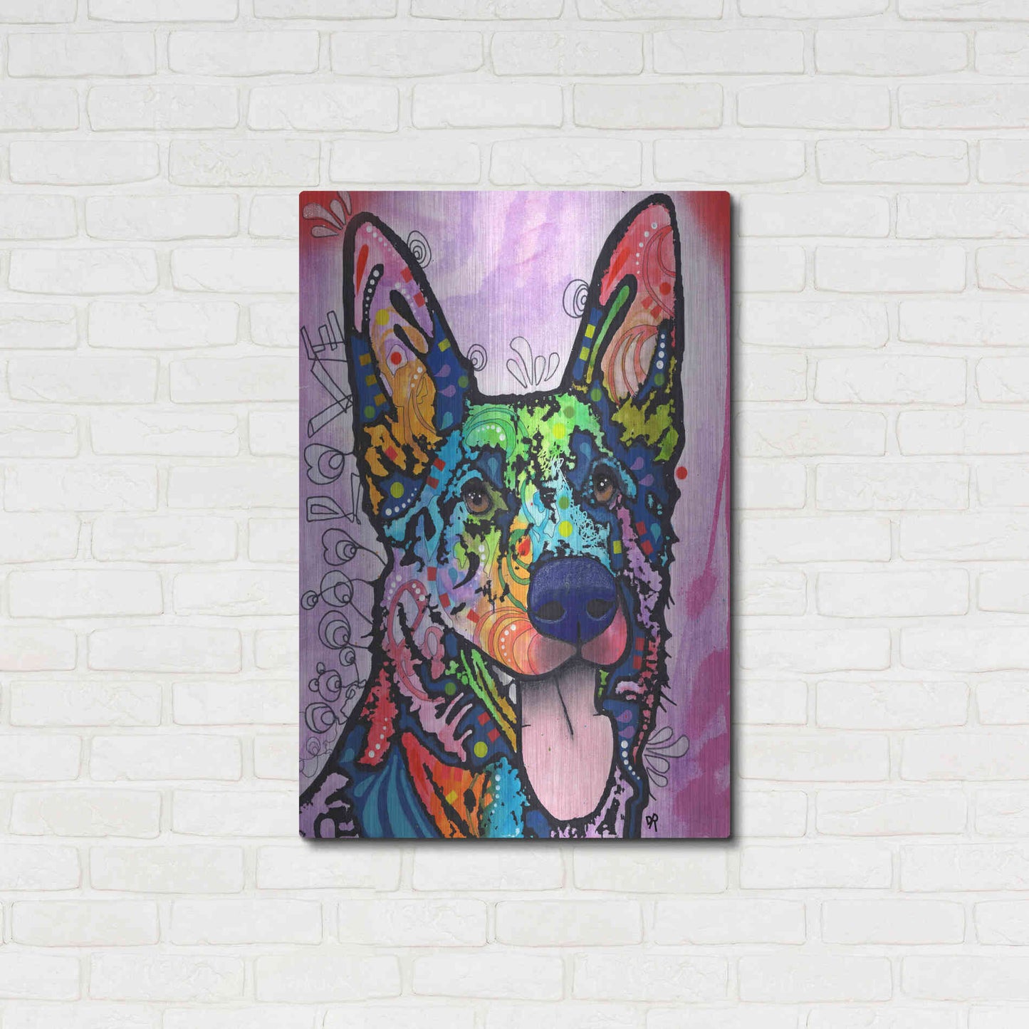 Luxe Metal Art 'Shepherd Love' by Dean Russo, Metal Wall Art,24x36