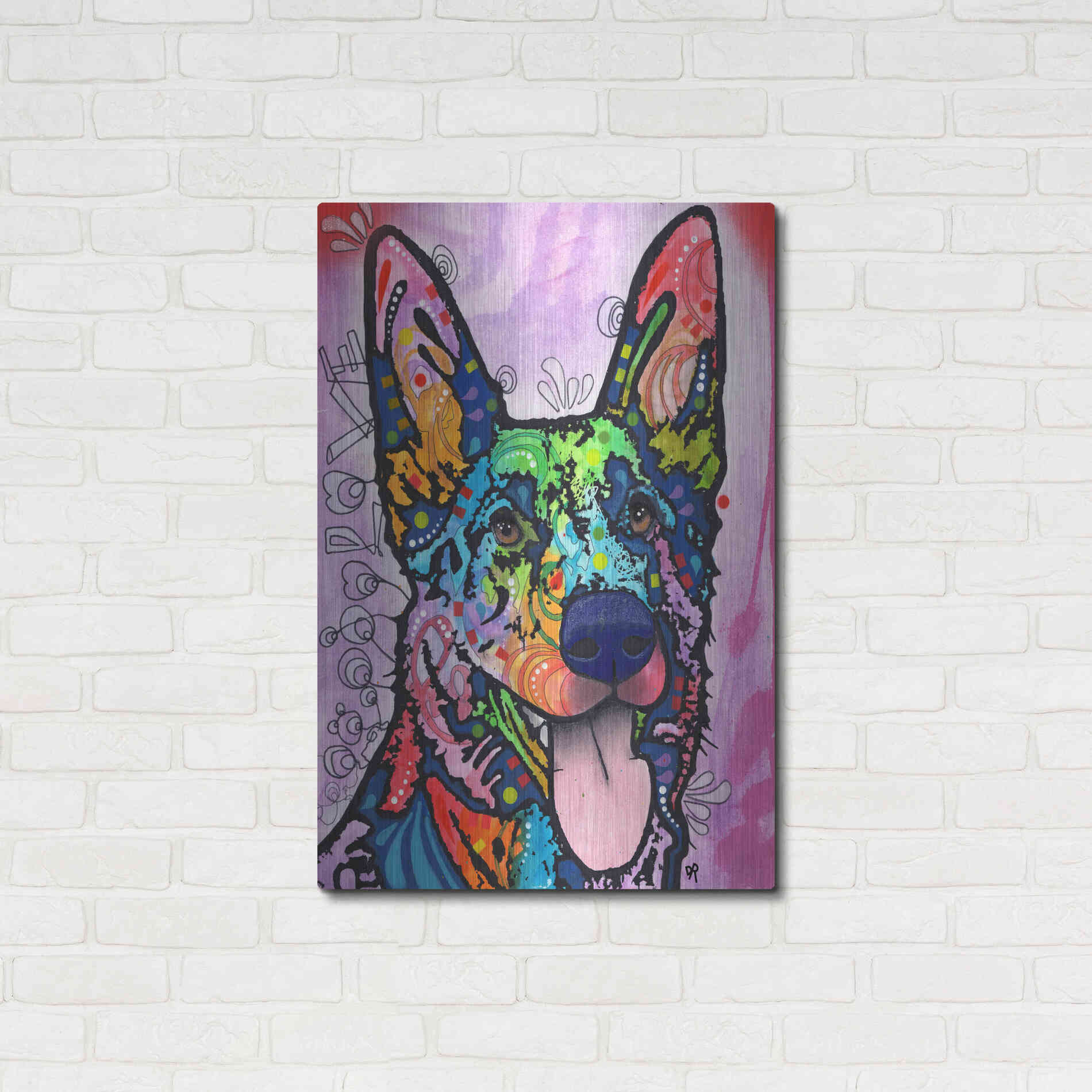 Luxe Metal Art 'Shepherd Love' by Dean Russo, Metal Wall Art,24x36