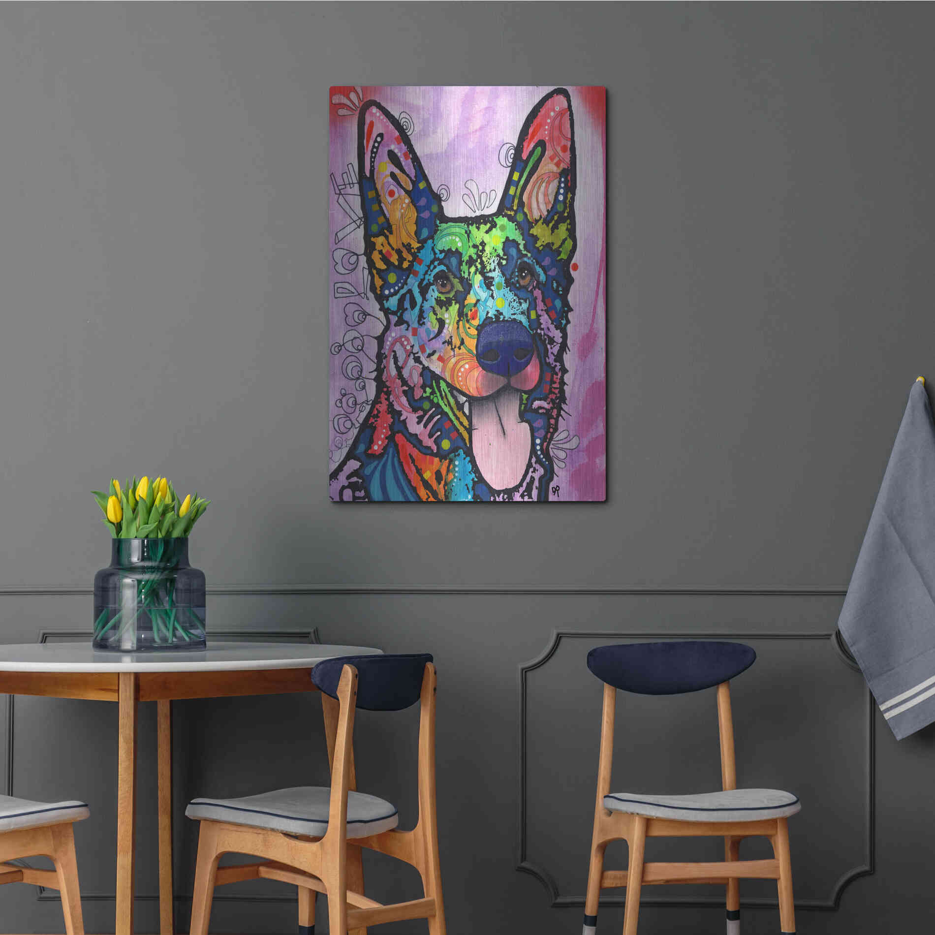 Luxe Metal Art 'Shepherd Love' by Dean Russo, Metal Wall Art,24x36