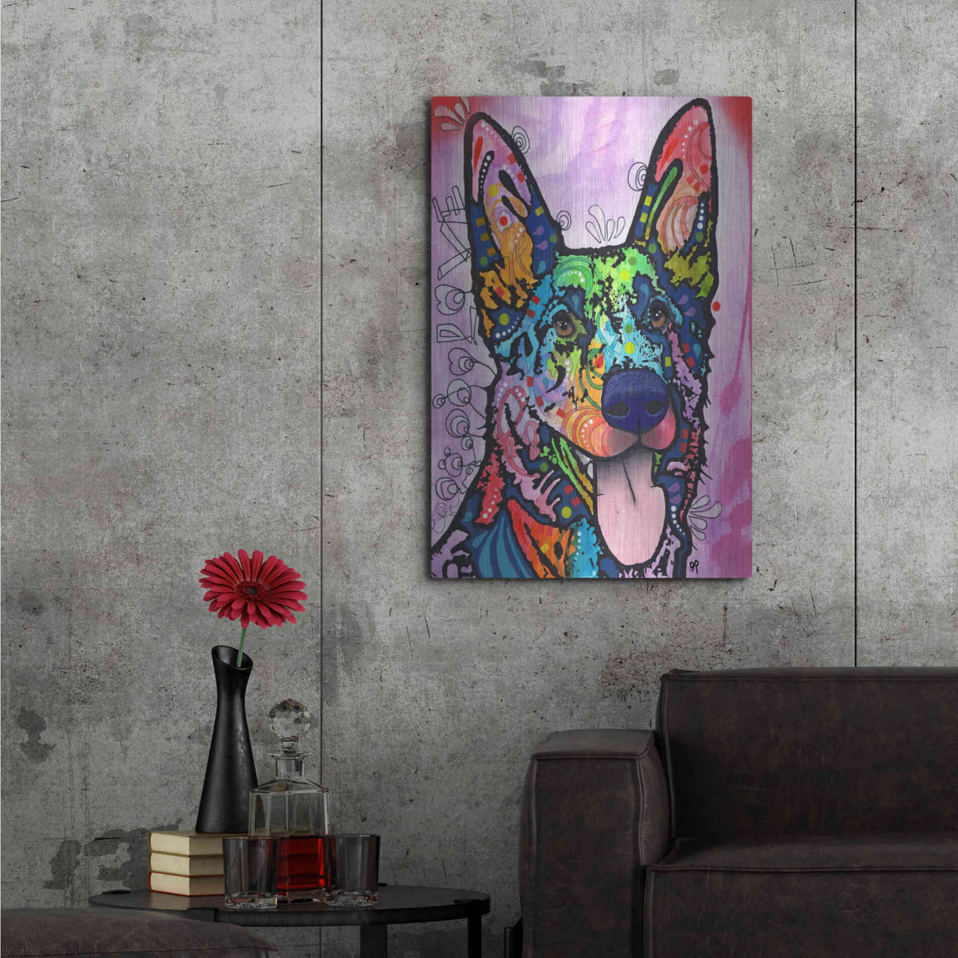 Luxe Metal Art 'Shepherd Love' by Dean Russo, Metal Wall Art,24x36