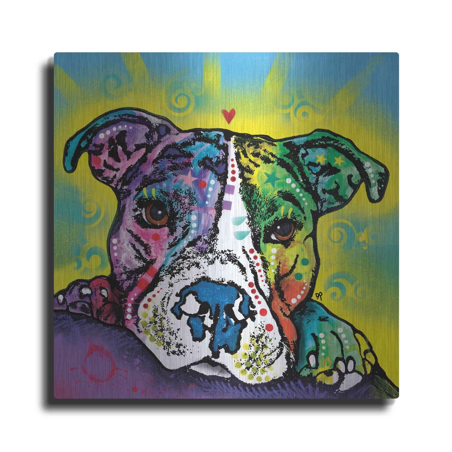 Luxe Metal Art 'The Baby Pit Bull' by Dean Russo, Metal Wall Art