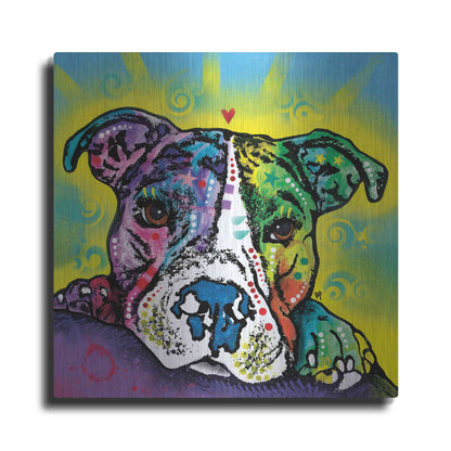 Luxe Metal Art 'The Baby Pit Bull' by Dean Russo, Metal Wall Art