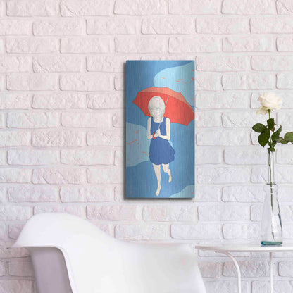 Luxe Metal Art 'Afternoon Fish' by Sai Tamiya, Metal Wall Art,12x24