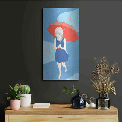 Luxe Metal Art 'Afternoon Fish' by Sai Tamiya, Metal Wall Art,12x24