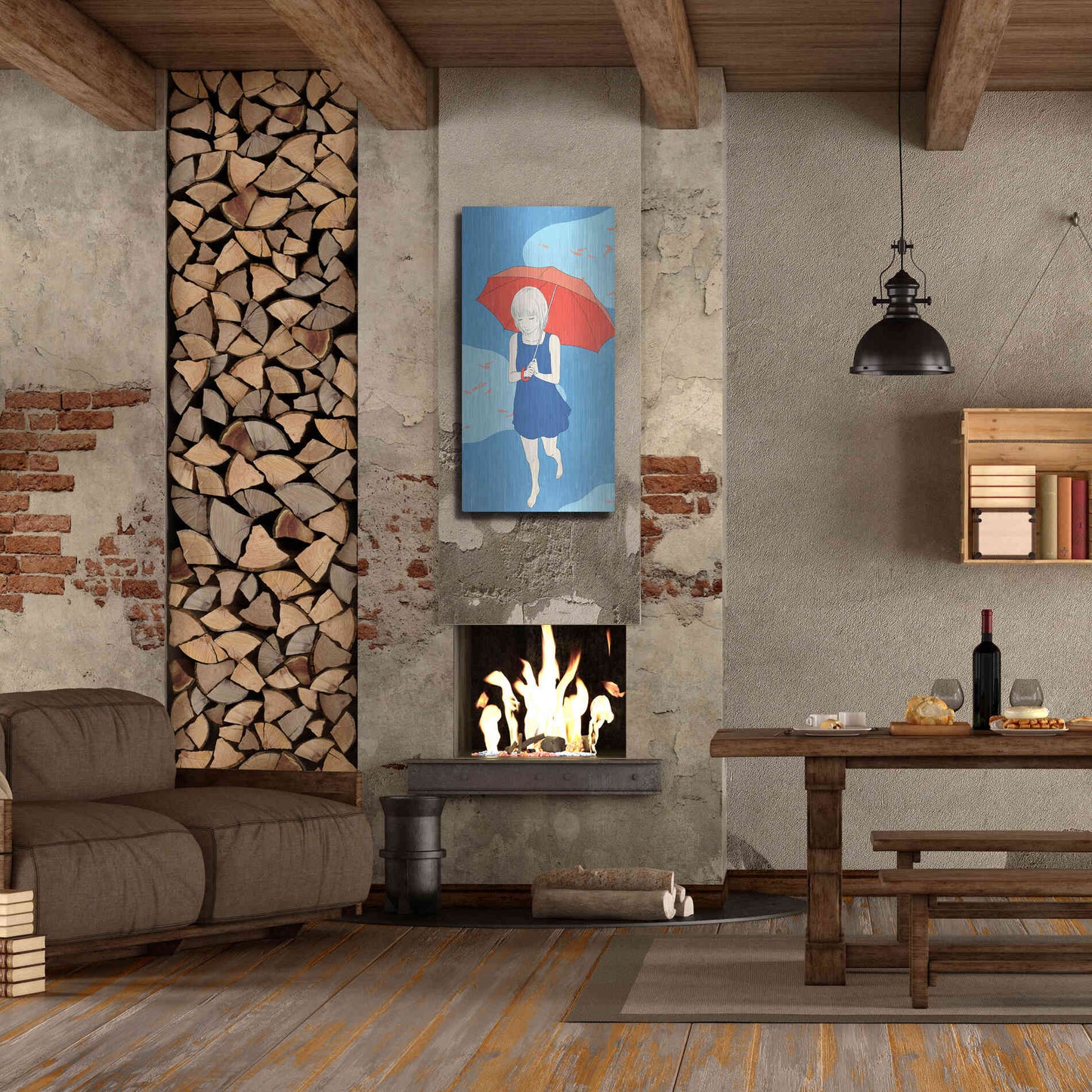 Luxe Metal Art 'Afternoon Fish' by Sai Tamiya, Metal Wall Art,24x48