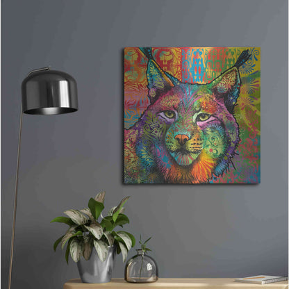 Luxe Metal Art 'The Lynx' by Dean Russo, Metal Wall Art,24x24