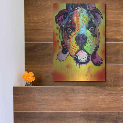 Luxe Metal Art 'Baby Bulldog' by Dean Russo, Metal Wall Art,12x16