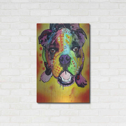 Luxe Metal Art 'Baby Bulldog' by Dean Russo, Metal Wall Art,24x36