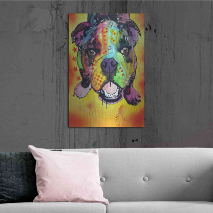 Luxe Metal Art 'Baby Bulldog' by Dean Russo, Metal Wall Art,24x36