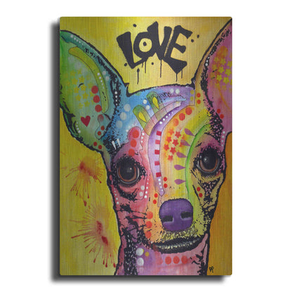 Luxe Metal Art 'Chihuahua Drip Love' by Dean Russo, Metal Wall Art