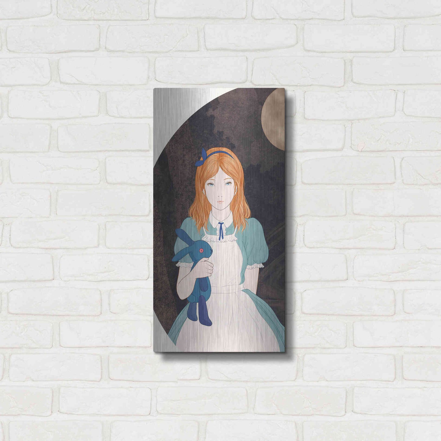 Luxe Metal Art 'Alice' by Sai Tamiya, Metal Wall Art,12x24