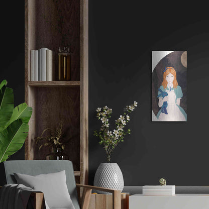 Luxe Metal Art 'Alice' by Sai Tamiya, Metal Wall Art,12x24