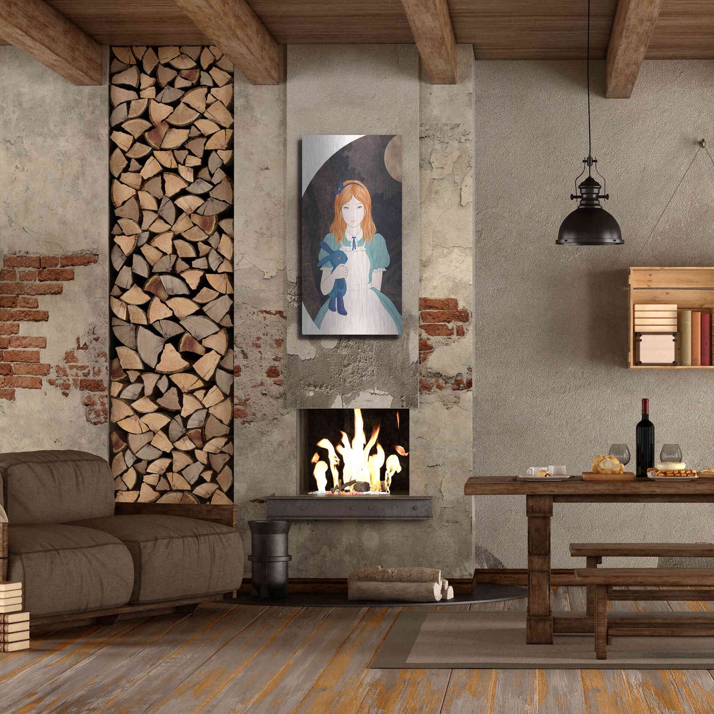 Luxe Metal Art 'Alice' by Sai Tamiya, Metal Wall Art,24x48