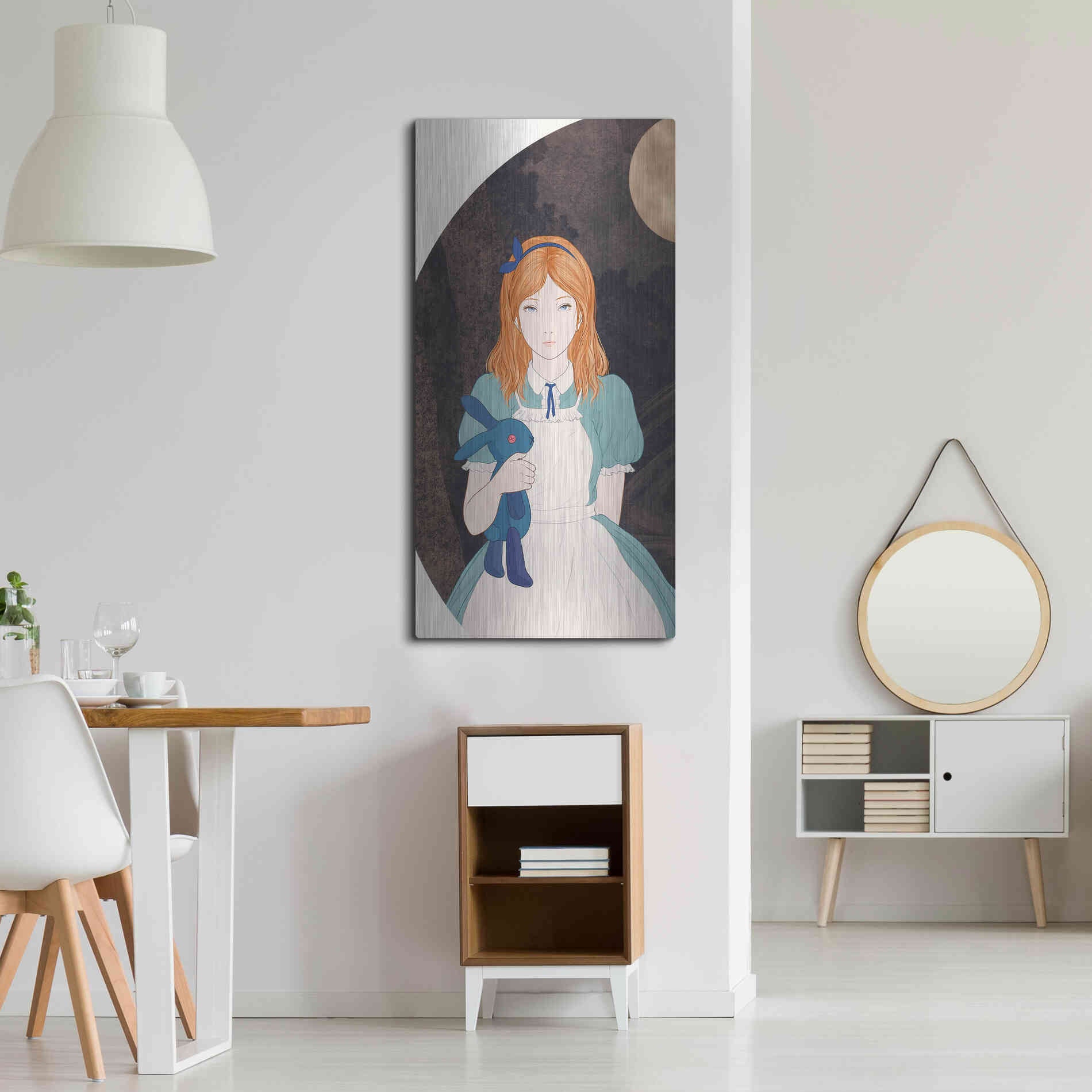 Luxe Metal Art 'Alice' by Sai Tamiya, Metal Wall Art,24x48