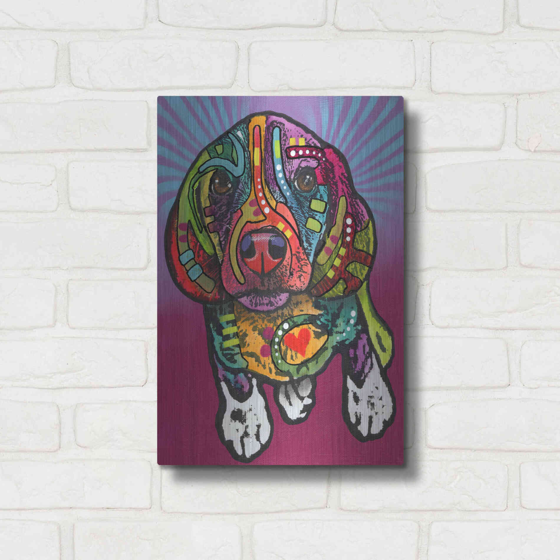 Luxe Metal Art 'Archie' by Dean Russo, Metal Wall Art,12x16