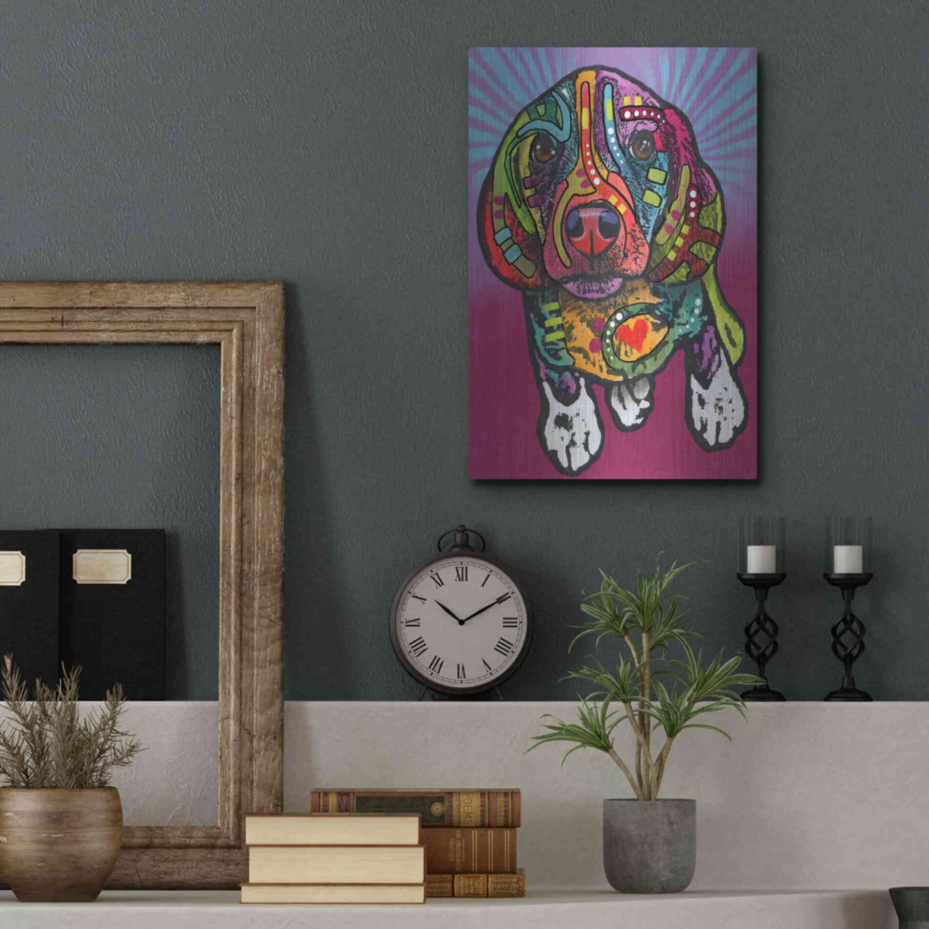 Luxe Metal Art 'Archie' by Dean Russo, Metal Wall Art,12x16