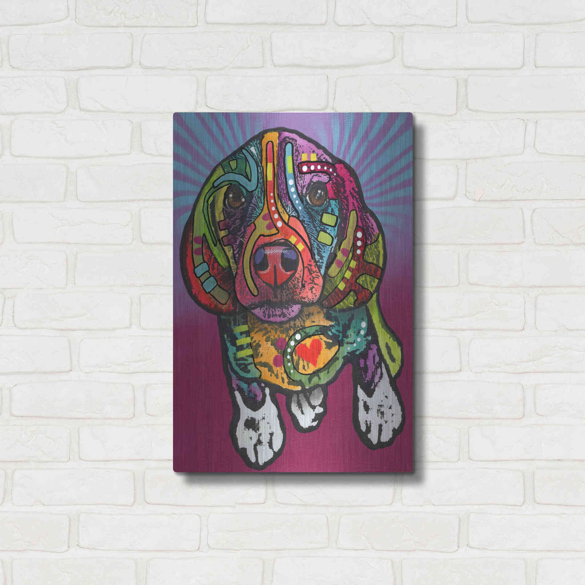 Luxe Metal Art 'Archie' by Dean Russo, Metal Wall Art,16x24