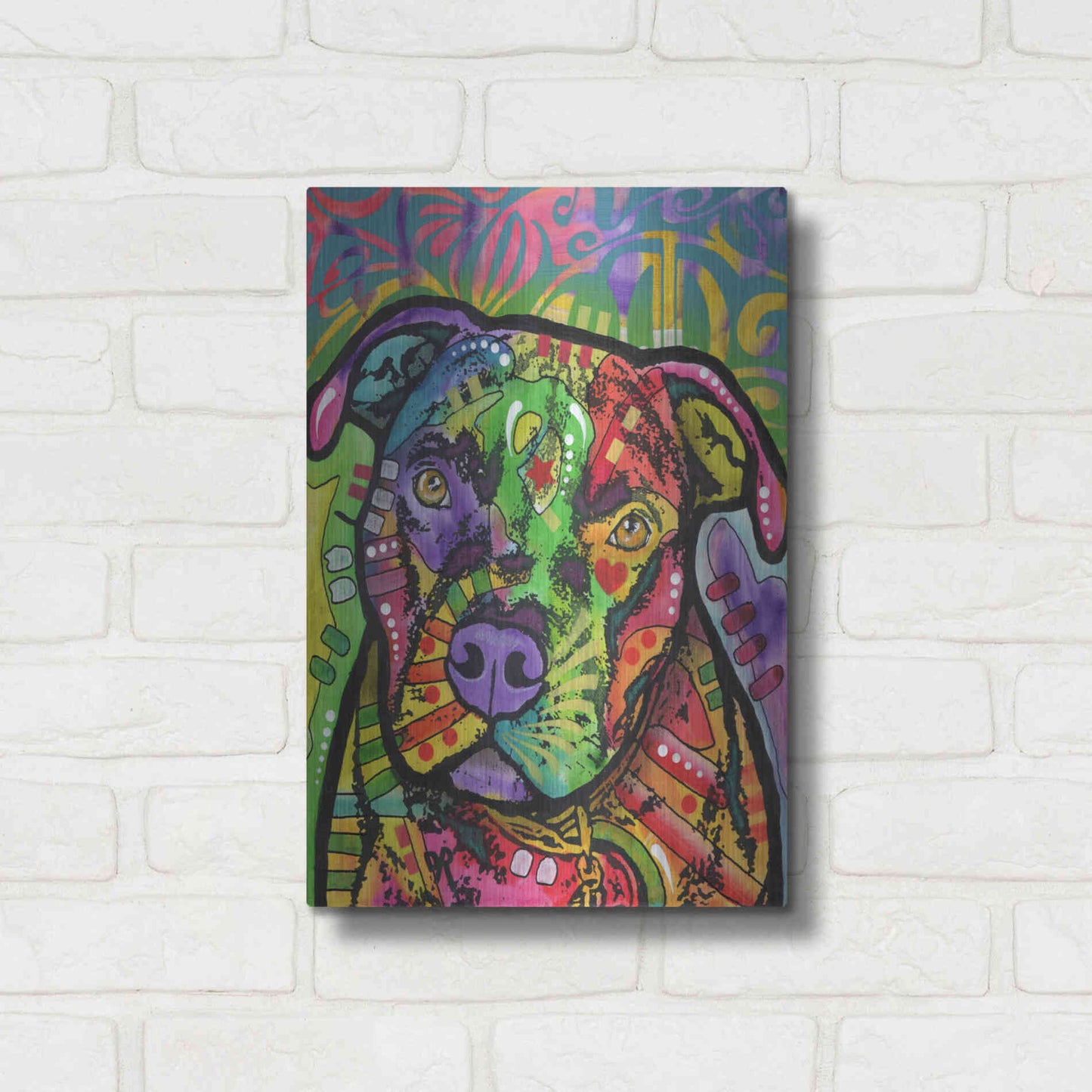 Luxe Metal Art 'Hank' by Dean Russo, Metal Wall Art,12x16