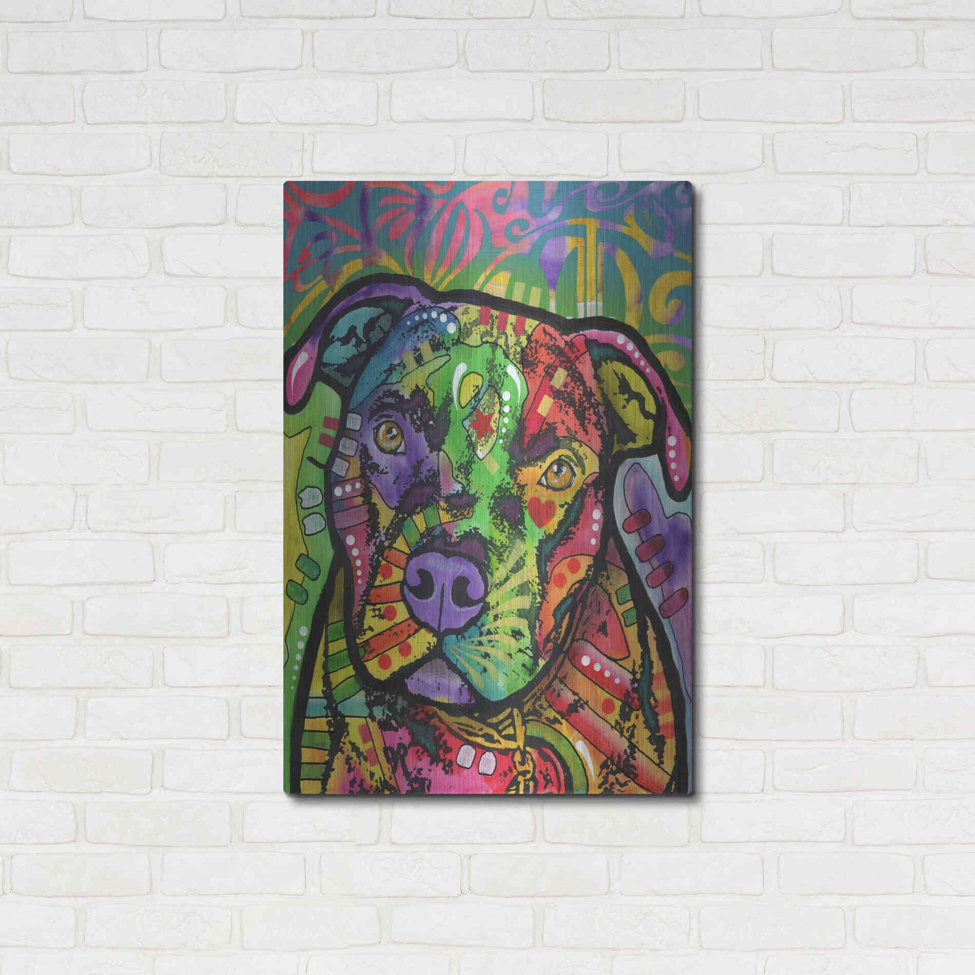 Luxe Metal Art 'Hank' by Dean Russo, Metal Wall Art,24x36