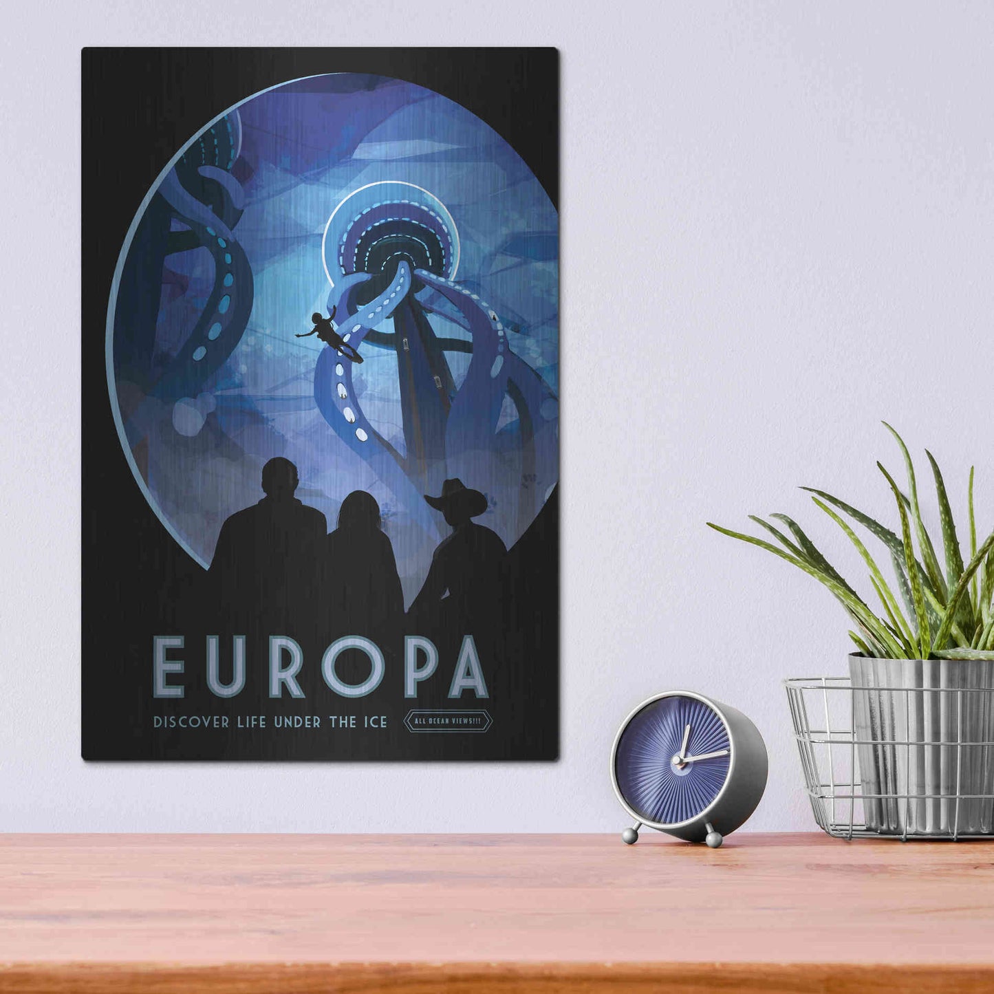 Luxe Metal Art 'Visions of the Future: Europa,' Metal Wall Art,12x16