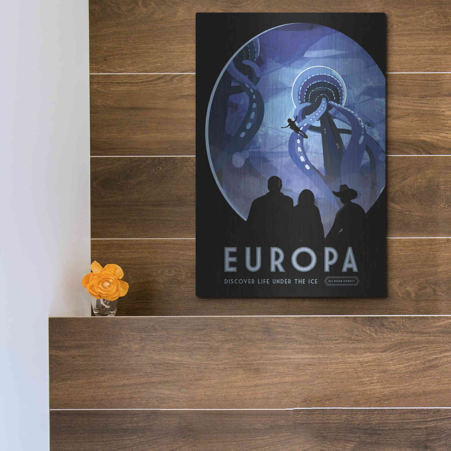 Luxe Metal Art 'Visions of the Future: Europa,' Metal Wall Art,12x16