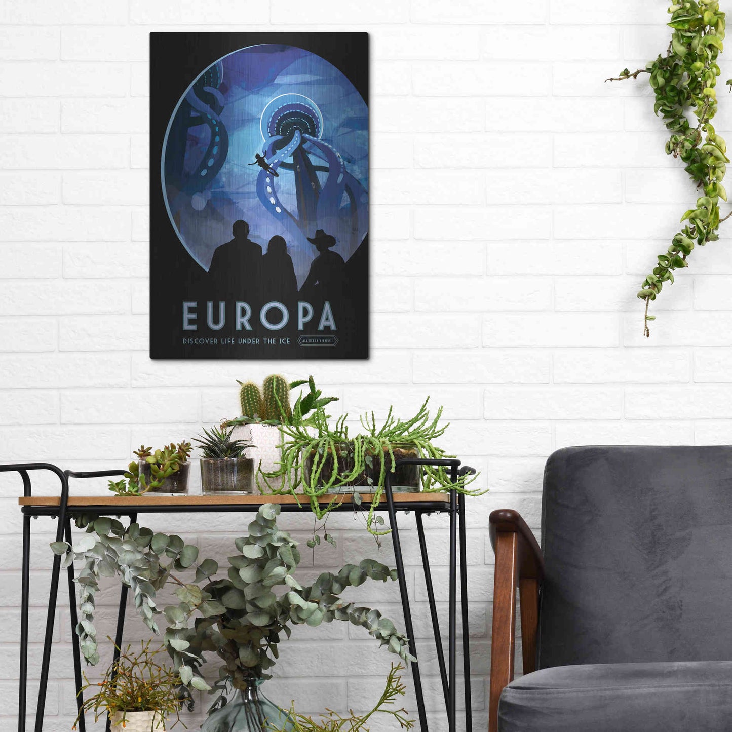 Luxe Metal Art 'Visions of the Future: Europa,' Metal Wall Art,12x16