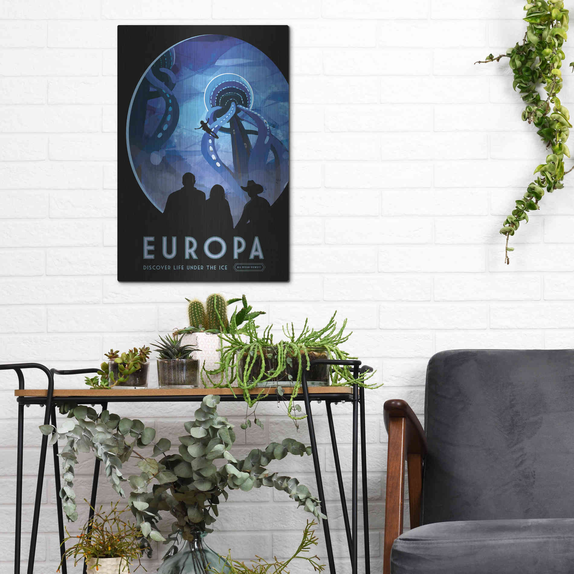 Luxe Metal Art 'Visions of the Future: Europa,' Metal Wall Art,12x16