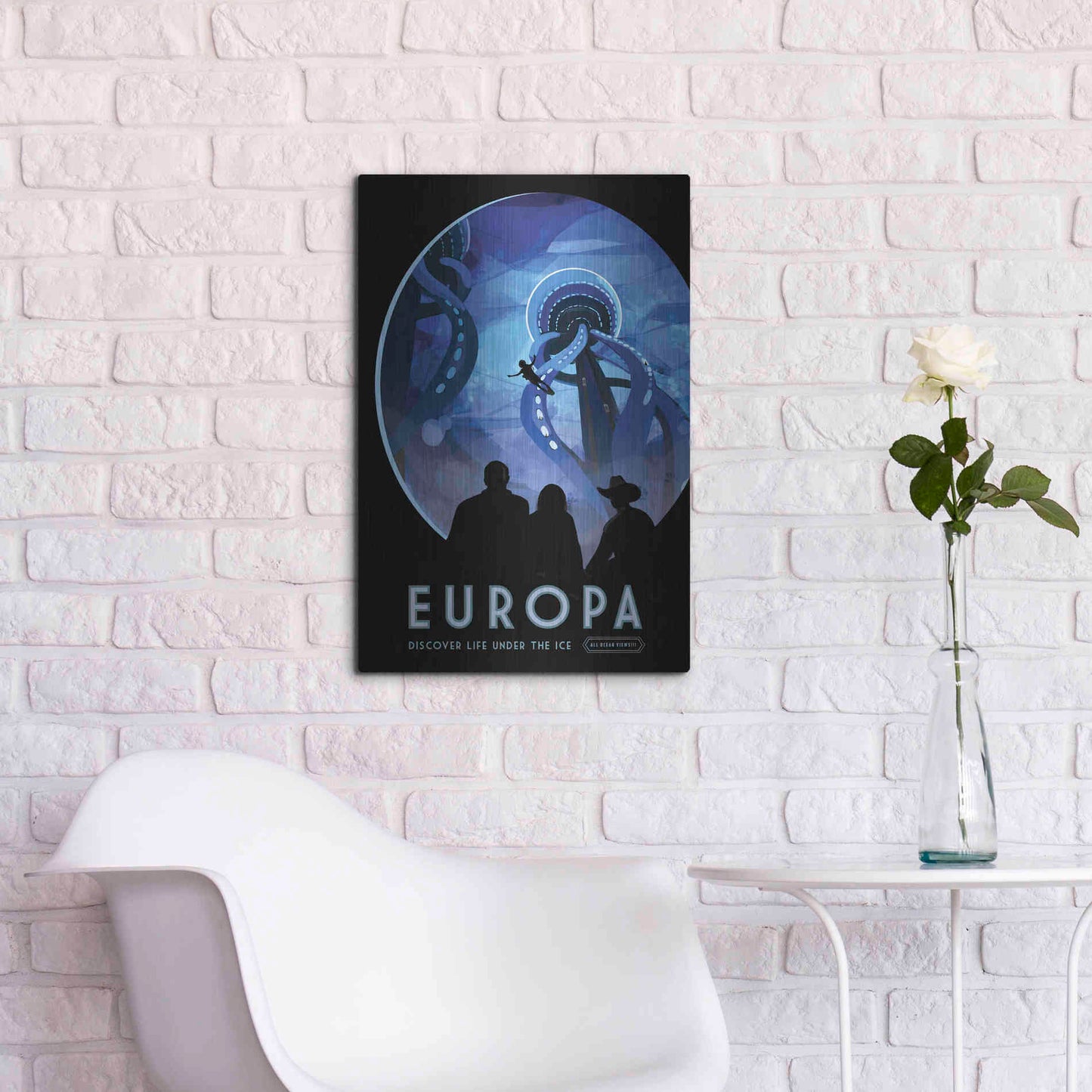 Luxe Metal Art 'Visions of the Future: Europa,' Metal Wall Art,16x24