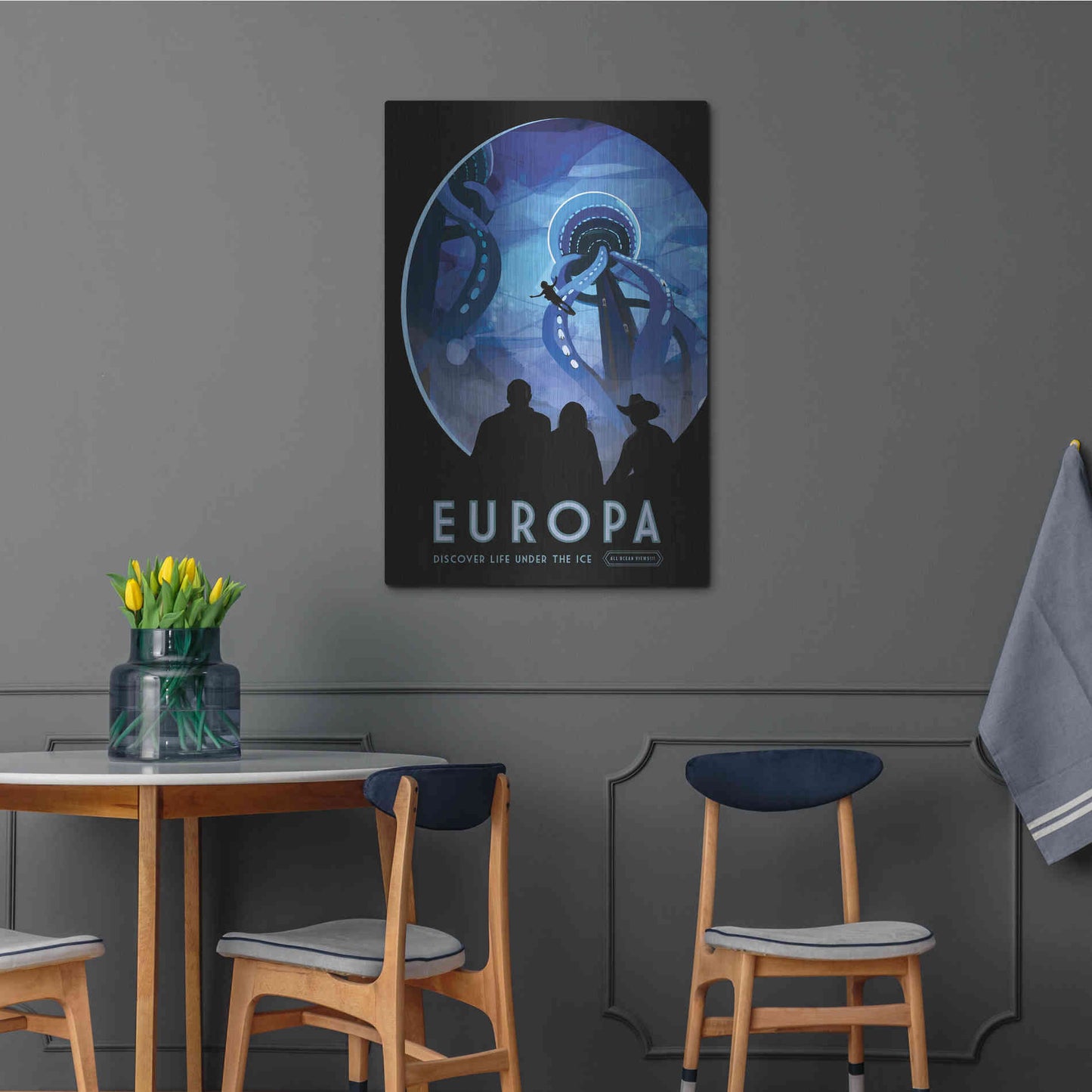 Luxe Metal Art 'Visions of the Future: Europa,' Metal Wall Art,24x36