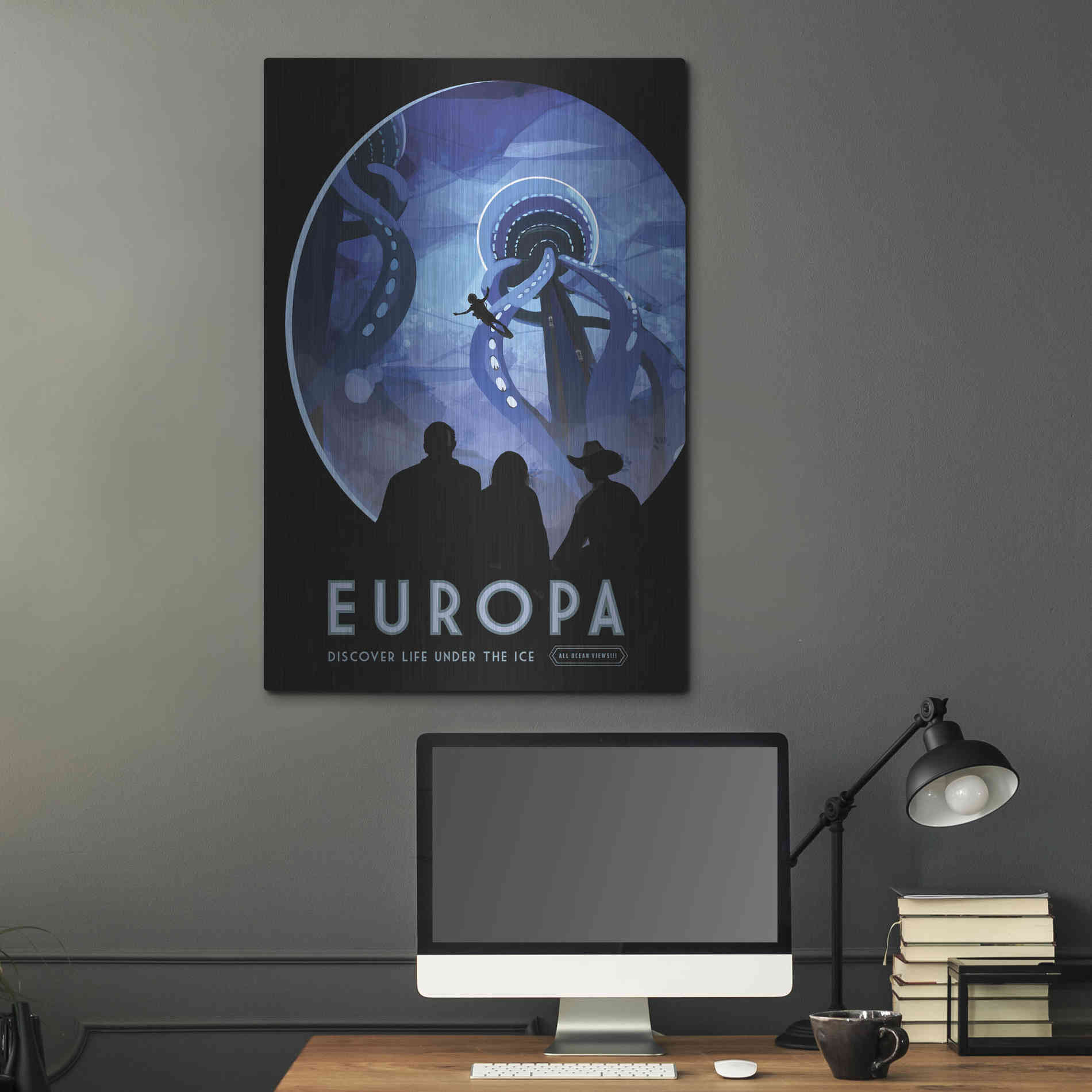 Luxe Metal Art 'Visions of the Future: Europa,' Metal Wall Art,24x36