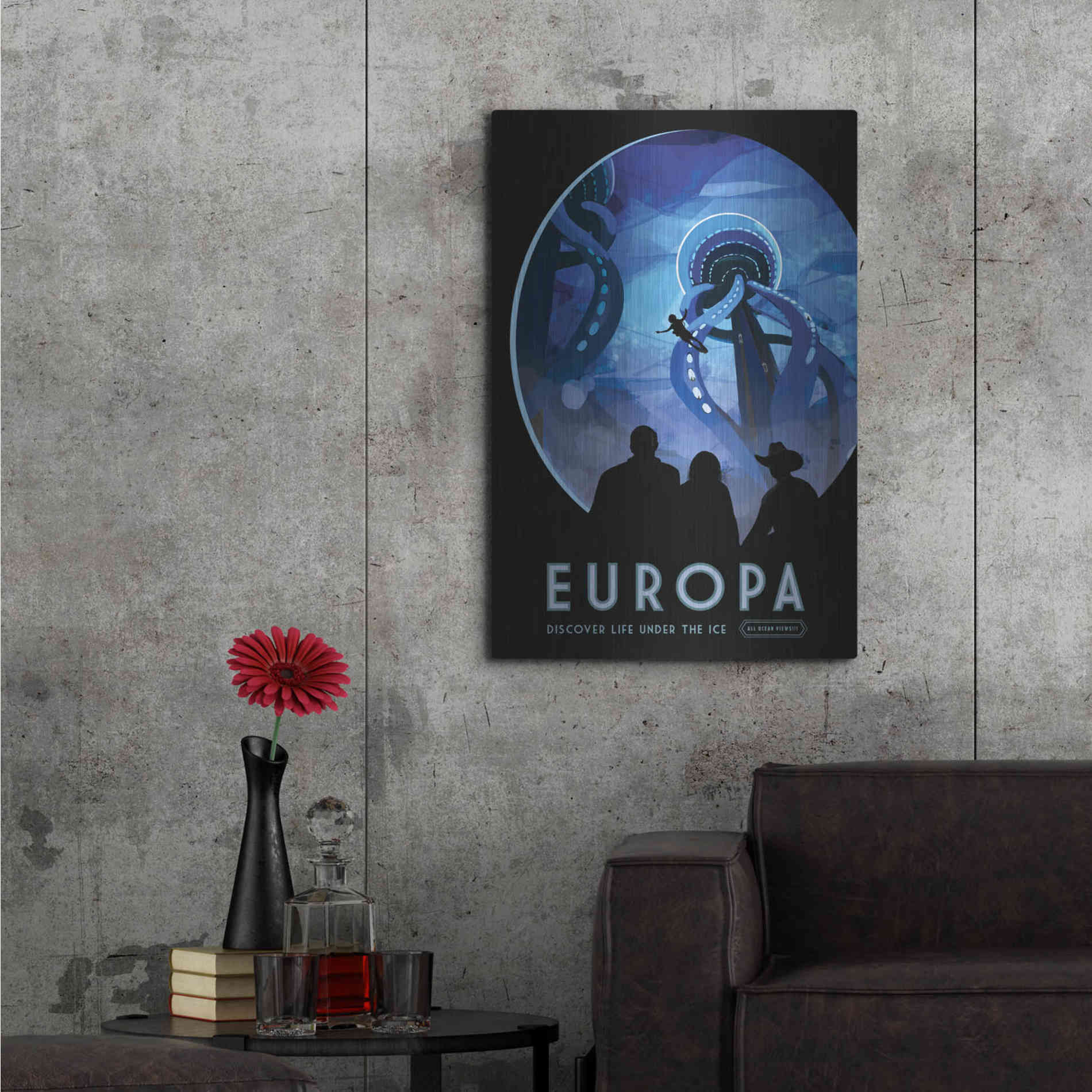 Luxe Metal Art 'Visions of the Future: Europa,' Metal Wall Art,24x36